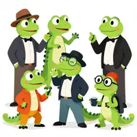 Ještěrky v oblečení