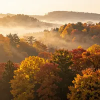 Herbstsonnenaufgang Kunst