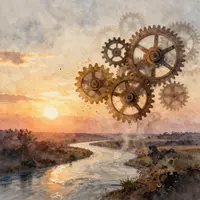 Абстрактные шестеренки часов