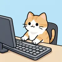 Kot na klawiaturze