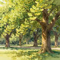 Artă frunze de ginkgo