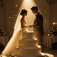 شادی کا کیک کاٹنا