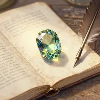 سنگ قیمتی روی کتاب