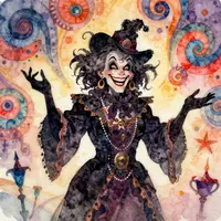 Illustrazione di cartomante