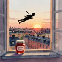 Kunst fliegender Mann