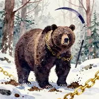 Арт злой медведь