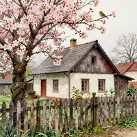 Útulný obrázek domu