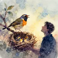 پرندگان در لانه
