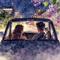 بچه گربه در ماشین