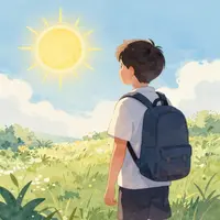 男子生徒 夏