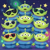 Festa de alienígenas engraçados