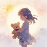 Little Girl With Teddy Bear