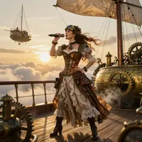 Steampunková zpěvačka