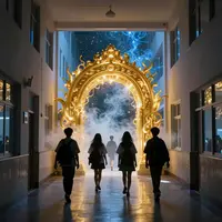 Portale nel corridoio della scuola