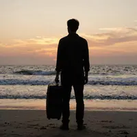 Strand bei Sonnenuntergang