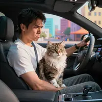 Man en kat