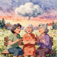زنان مسن در حال بحث