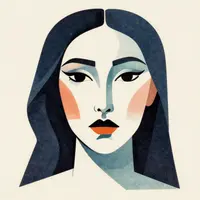 अमूर्त महिला चेहरा
