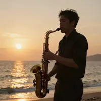 موسیقی ساکسیفون غروب