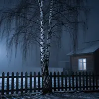 Одинокий зимний пейзаж