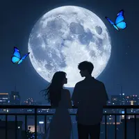 Sceny nocne z księżycem