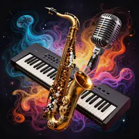 Kolaż instrumentów muzycznych