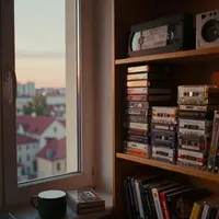 ديكور رجعي بأشرطة الكاسيت