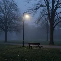Sisli Gece Manzarası