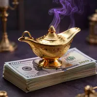Lampada magica con soldi
