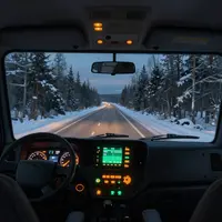 Interiér kabiny nákladního auta