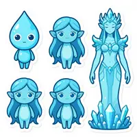 Adesivi di creature fantastiche