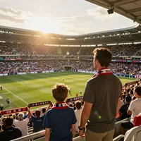 Otec a syn na stadionu