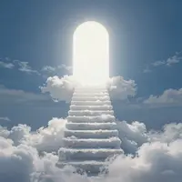 Surreal bulutli zinapoya