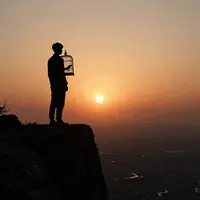 پرنده ای که از قفس فرار می کند