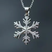 Colgante de plata de copo de nieve