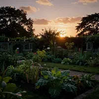 Kebun Dapur saat Senja