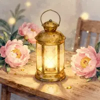 دکور فانوس طلایی