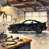 Aquarel garage