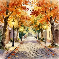 Sonbahar Sokak Manzarası