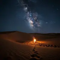 صحنه شب کویر