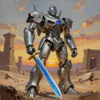 Sci-Fi робот искусствосу
