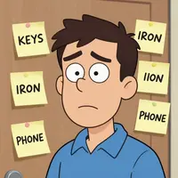 Cartoons mit verwirrtem Gesichtsausdruck