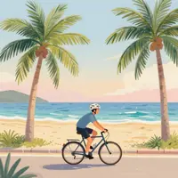 Ciclismo sulla spiaggia