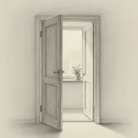 Cahaya matahari melalui pintu