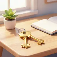 کلیدها روی میز