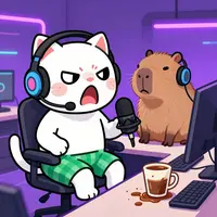 Gatto streamer divertente