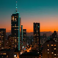 پالت آبی تیره و نارنجی