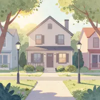 Arte di casa suburbana