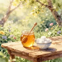 طاولة حديقة مشمسة