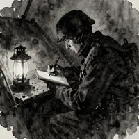 लिखता हुआ सैनिक